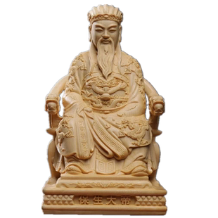 保生大帝木雕大道公吴真人雕刻桧木华光马王爷佛堂供奉神像摆件