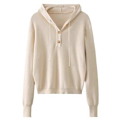 小个子短款连帽毛衣卫衣针织衫女