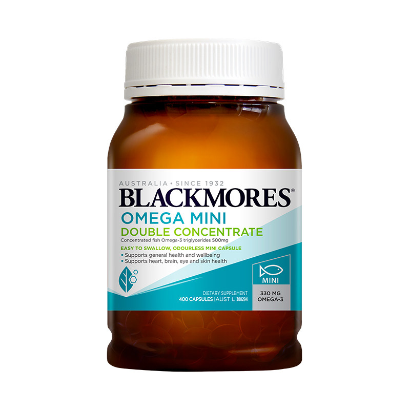 澳佳宝blackmores小颗粒鱼油omega3深海无腥味迷你DHA鱼油400粒