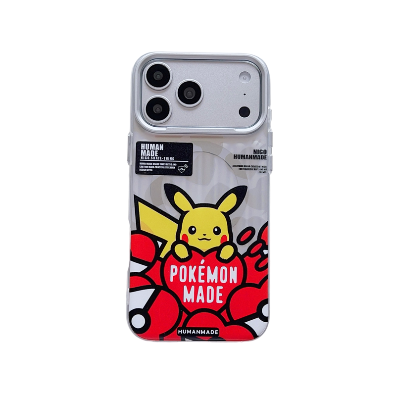 日本宝可梦藤原浩联名皮卡丘iphone17promax磁吸手机壳16promax全包15promax保护套情侣14潮牌适用13promax