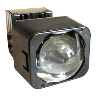 矩阵LED透镜大灯改装电动车远近光泡超亮平一字切线55W升级模组双