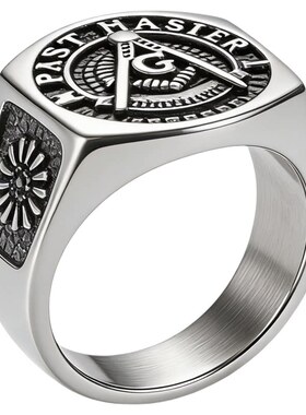 复古北欧维京符文精钢不掉色戒指