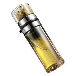 茶水分离杯泡茶杯便携过滤杯子个人专用茶道双层玻璃水杯男2024新