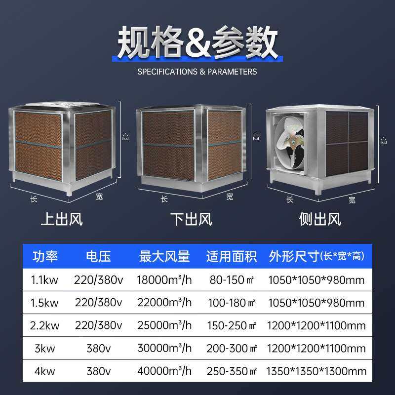 壁挂式不锈钢工业冷风机厂房车间降温WallhungAircooler水空调
