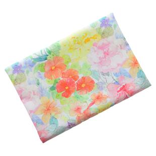 60支府绸纯棉平纹布料高支服装面料手工服装儿童连衣裙水彩花卉