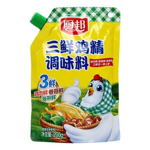 厨邦三鲜鸡精200g增鲜调料炒菜佐汤浓缩替代味精家用调味品袋装