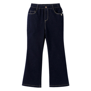 【商场同款】安奈儿童装女童牛仔裤冬新款微喇保暖AG546073