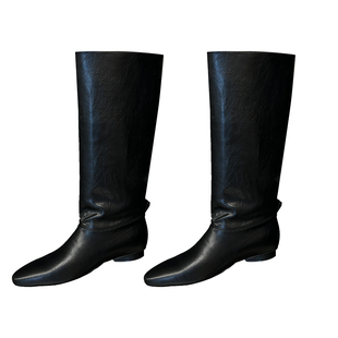 widelia陈姬儿大筒围中筒高筒长筒靴丑丑靴长靴尖头骑士靴鞋靴子