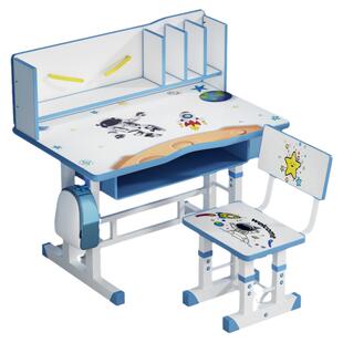 儿童学习桌家用书桌小学生写字桌椅套装可升降简约课桌小孩作业桌