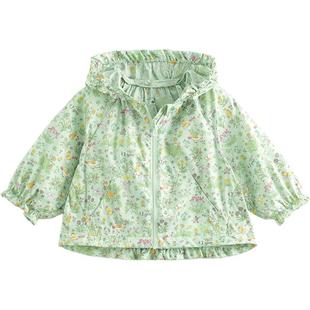 马克珍妮女童夏日花园超轻防晒衣宝宝防晒服2025年春夏新款250015