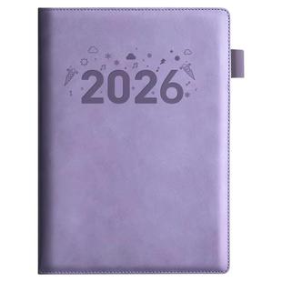 a4加厚笔记本2026年新款大号本子硬皮面记事本成人用商务办公会议记录本支持公司企业定制印logo带笔插超厚b5