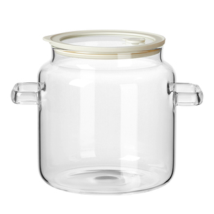 玻璃猪油罐家用耐高温荤油罐食品级密封储油大容量油泼辣子专用罐