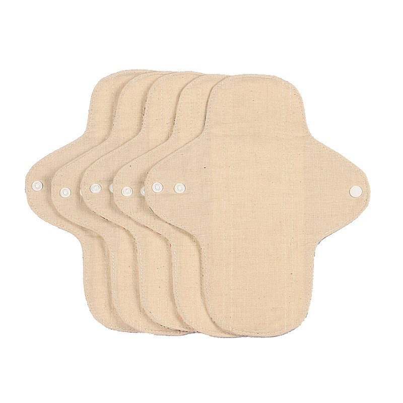 240mm5片组合彩棉梭织纯棉布可水洗卫生巾卫生棉日用薄款透气不闷