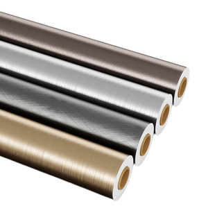 高端拉丝金属膜电梯入户门翻新贴纸冰箱橱柜不锈钢改色膜防水高级