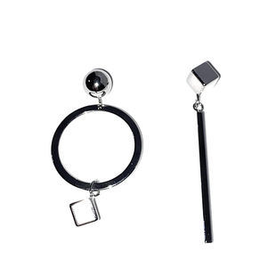 Peddle 几何不对称耳钉2025年新款潮冷性风耳环设计感小众耳饰女