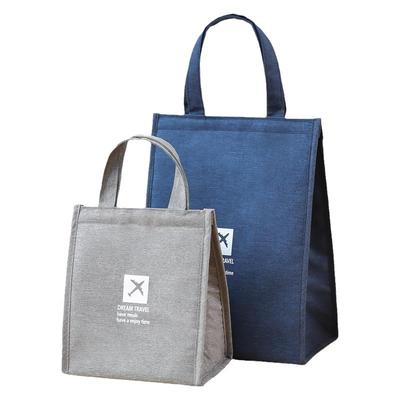 帆布日式保温袋带饭的野餐便当包