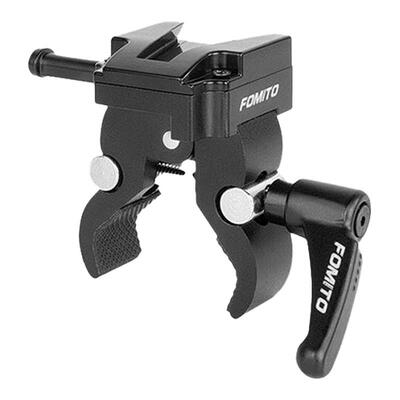 FOMITO V型电池扣板挂板带蟹钳夹子适用于索尼D-TAP V口电池三脚架灯腿固定V口金属夹子摄影配件快拆电池挂板