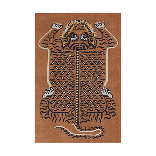 2025游牧民族中古客厅地毯高级感法式卧室衣帽间床边藏式老虎毯大