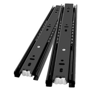 抽屉轨道阻尼缓冲静音三节轨全展侧装滑轨滚珠式橱柜滑道反弹导轨