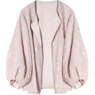 COCOBELLA小香风亮片刺绣外套女秋季薄款外搭开衫上衣SC3021