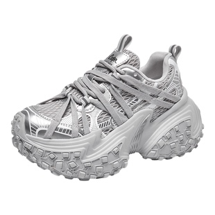 LeeCooper厚底老爹鞋女2026新款春季设计感小众休闲轮胎鞋