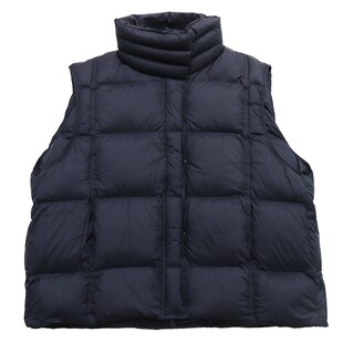 鹿与飞鸟「暖立方」高充90白鸭绒 轻暖排骨立领泡芙羽绒马甲7331