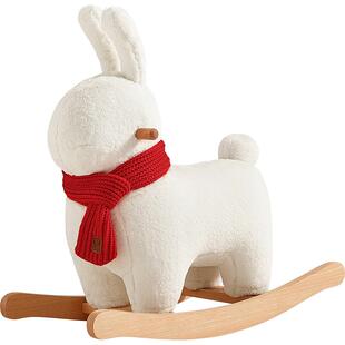 林氏儿童网红客厅动物坐骑沙发小马摆件坐凳实木框摇摇马林氏木业