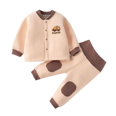 宝宝加厚保暖内衣秋冬季加绒分体