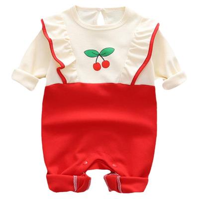 女宝宝连体衣纯棉春秋超洋气