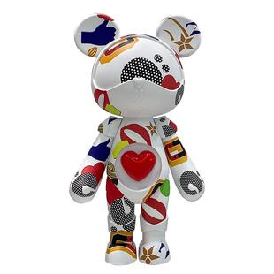 暴力熊星际熊公仔大型摆件客厅电视柜旁玄关柜轻奢高档家居装饰品