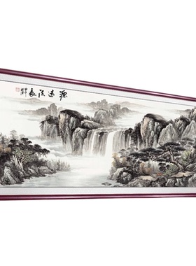 新中式旭日东升山水风景画