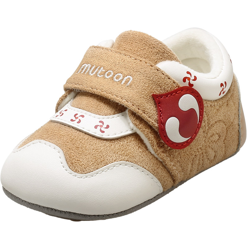 牧童婴儿柔抱鞋2025冬季新款国风藻井纹男童鞋软底女宝宝鞋加绒鞋