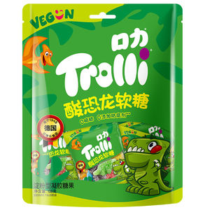 德国口力酸恐龙软糖108g酸甜味qq糖儿童高颜值网红糖果分享小零食