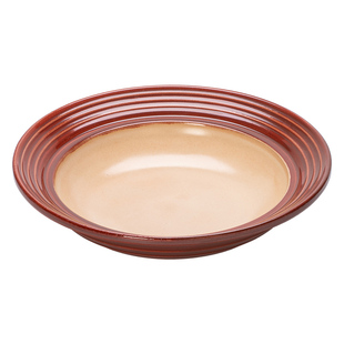 饭店专用粗陶无耳双色浅锅明火耐高温砂锅干烧不裂特色炖锅土锅