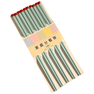 ins爱心蓝色筷子家用高档抗菌防霉耐高温分食餐具情侣款一人一筷