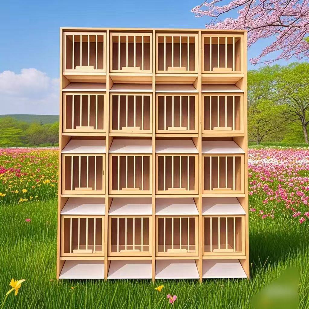 赛鸽信鸽组合巢箱赛鸽子笼子木质鸽具大号实木种鸽信鸽调节鸽笼
