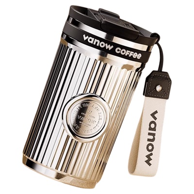 英国Vanow咖啡保温杯陶瓷内胆男生2025新款女便携随行吸管水杯子