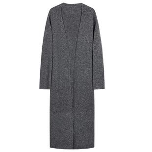 CROWNLESS未冕R0W风高密绒感ALPACA羊毛纱慵懒纸片人长开衫毛衣女