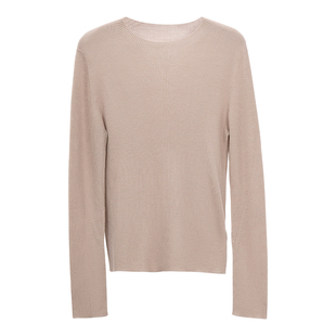 HONRN/红人修身显瘦长袖圆领套头羊毛针织衫上衣女春秋HI33OM018