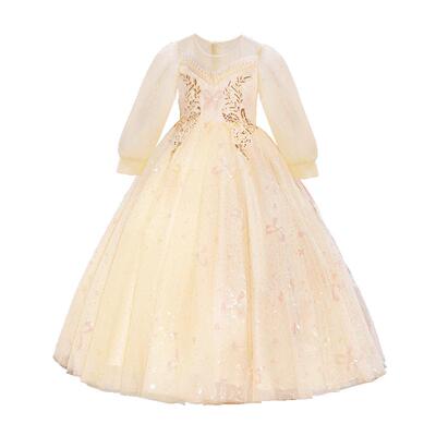 小女孩礼服白色裙子儿童花童婚礼