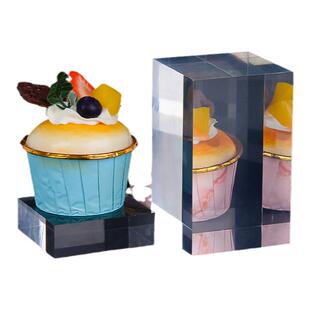 亚克力方柱底座蛋糕甜品模形化妆品珠宝底托陈列道具直播间展示架