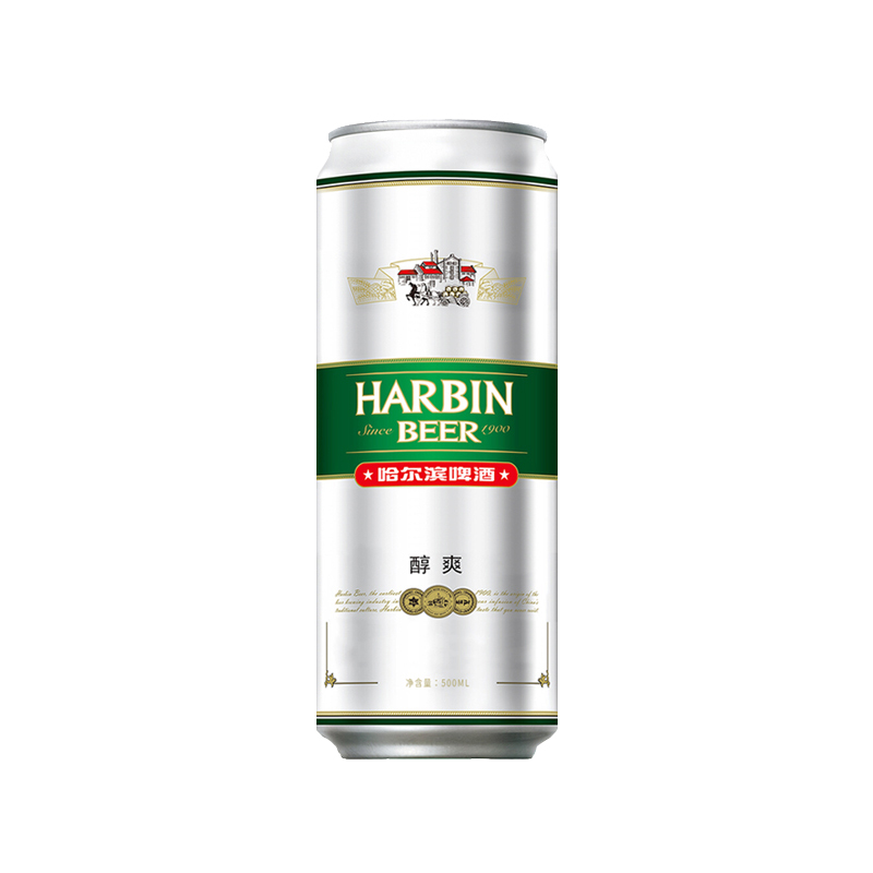 Harbin/哈尔滨啤酒醇爽500ml*18听 整箱量贩易拉罐罐装官方整箱