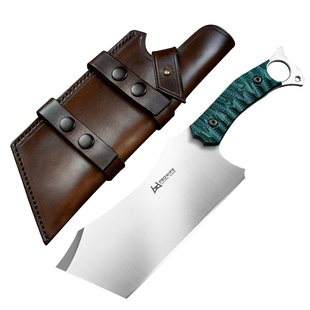 坦途高硬度DC53钢切菜刀户外野炊专业开刃刀厨房多用途斩骨切肉刀