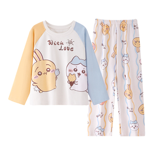女童睡衣春秋季长袖薄款乌萨奇卡通可爱家居服夏季空调服薄款套装