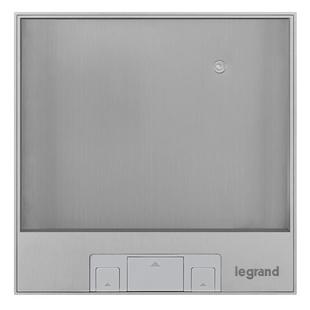 罗格朗不锈钢地插座隐形藏嵌入式五孔遮丑盖板地面防水超薄86纯平