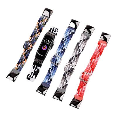 适用于Keep手环表带b2编织腕带b3尼龙回环魔术贴手表带智能运动手环B4/B5可调弹力替换带高级时尚配件