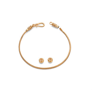 小众穿珠手链穿黄金转运珠diy配件配饰盘缠免绑直穿手绳百搭串珠