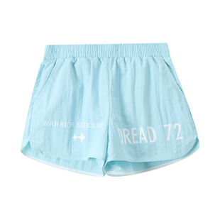 2026夏季新款女装蓝色高腰显瘦A字短裤女宽松百搭休闲裤