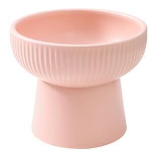 玛特利条纹平口宠物碗陶瓷猫碗猫粮碗高脚喝水碗狗狗饭碗猫狗食具