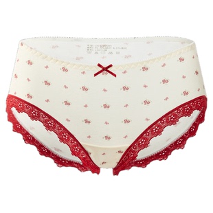花蕾朵朵~小清新碎花内裤女2026新款女士全棉裆花边蕾丝透气内裤